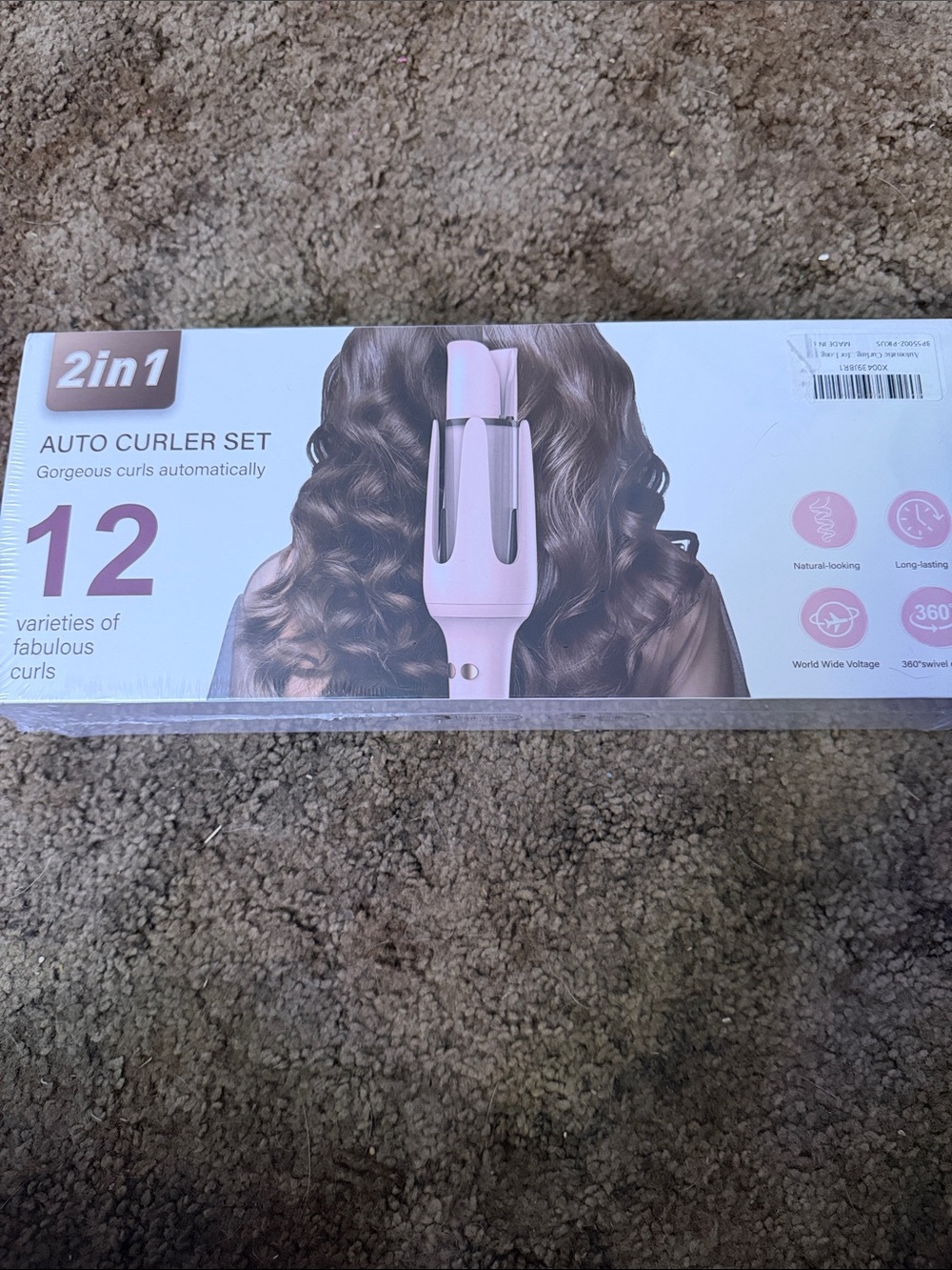 Auto Curler Set 2-in-1 in Light Pink - Automatic Hair Curler